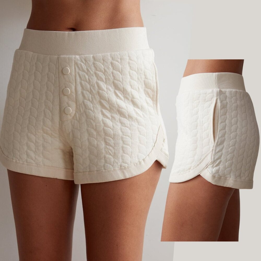 Grey State The Teddi Short - Eggnog - Size Small
